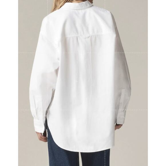J.Crew Étienne Maura Oversized Fit Shirt WMNS L White BY733 Button Up Relaxed LS - Picture 2 of 9